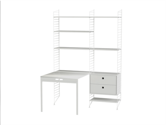 Workspace E  White/White 140 cm