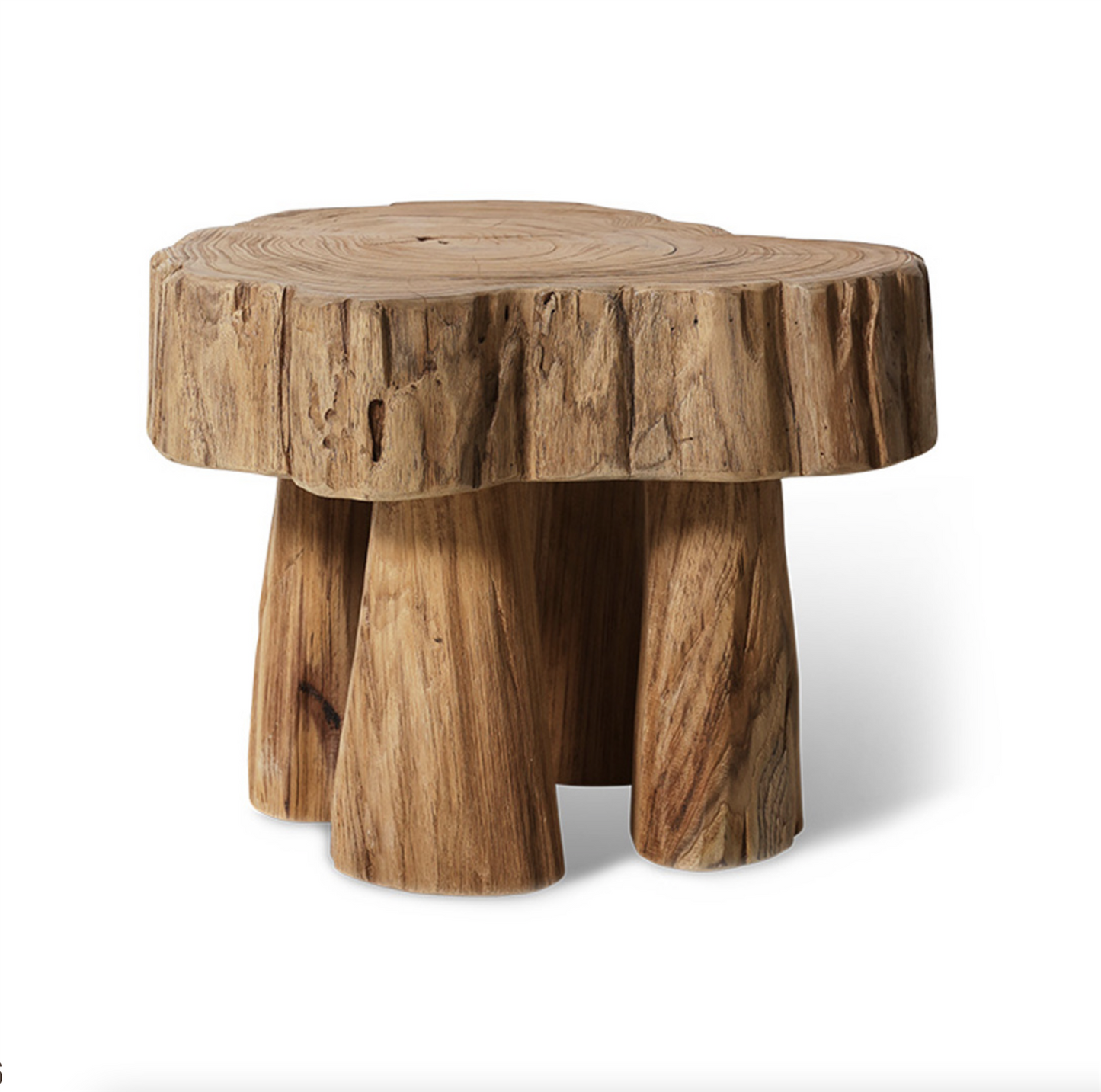 Log  wooden stool
