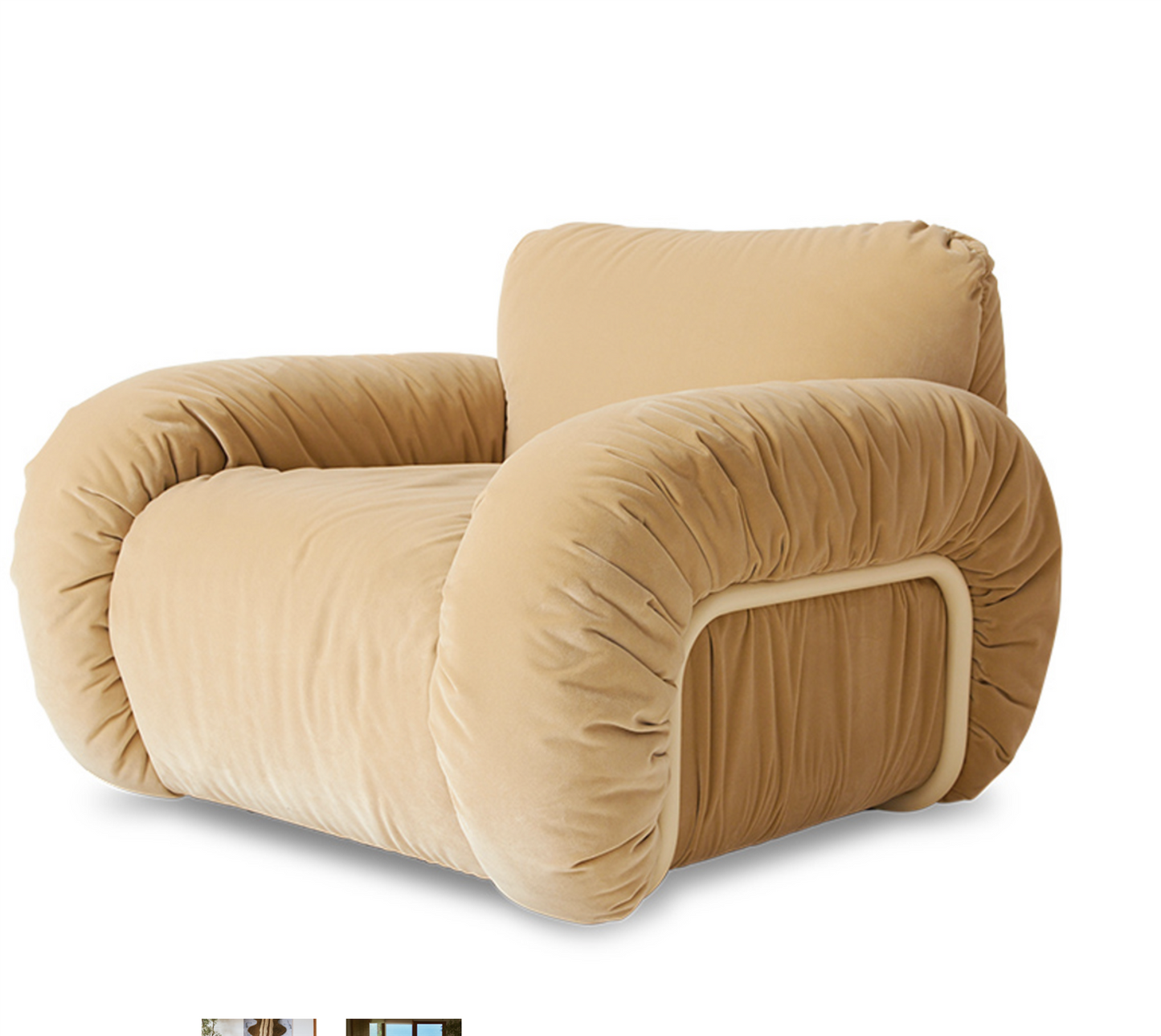 Arc lounge fauteuil, frame sand /cream