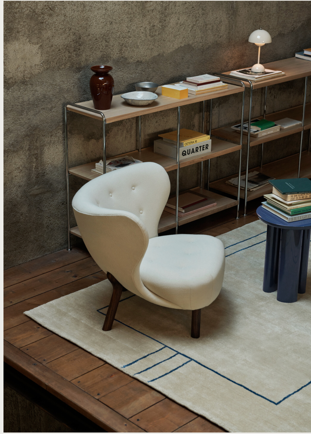 Alima NDS5 Shelving  Chrome/Oak 123x38x95 cm