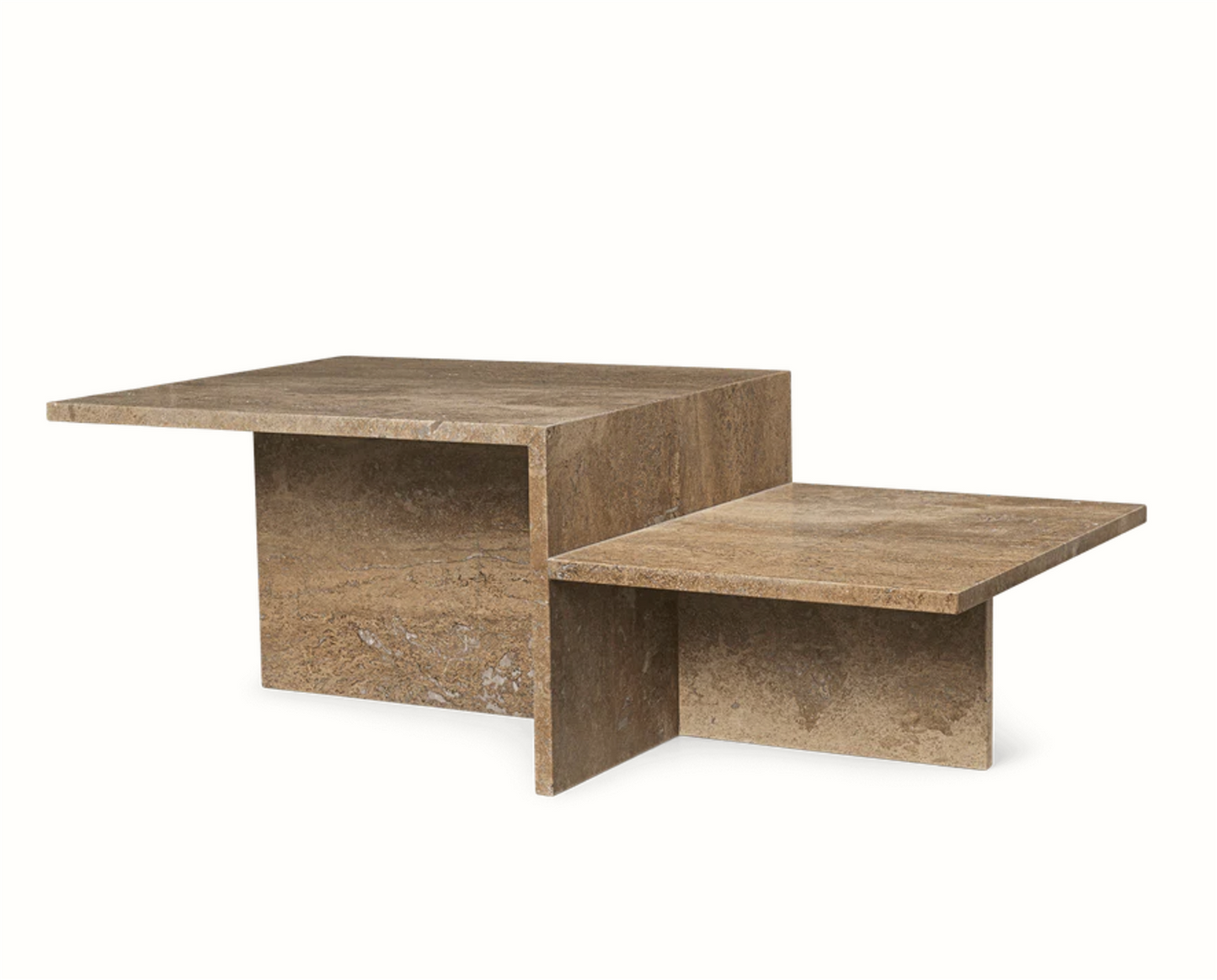 Distinct Coffe Table Travertin Brown