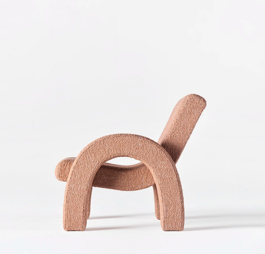 ARCO LOUNGE CHAIR TEIDE small pink boucle