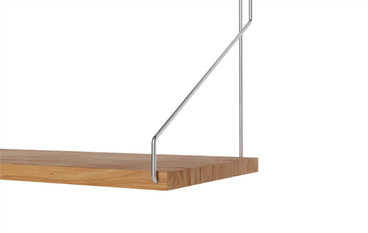 Single Shelf Natural oak /Stainless steel  B 40 D 20