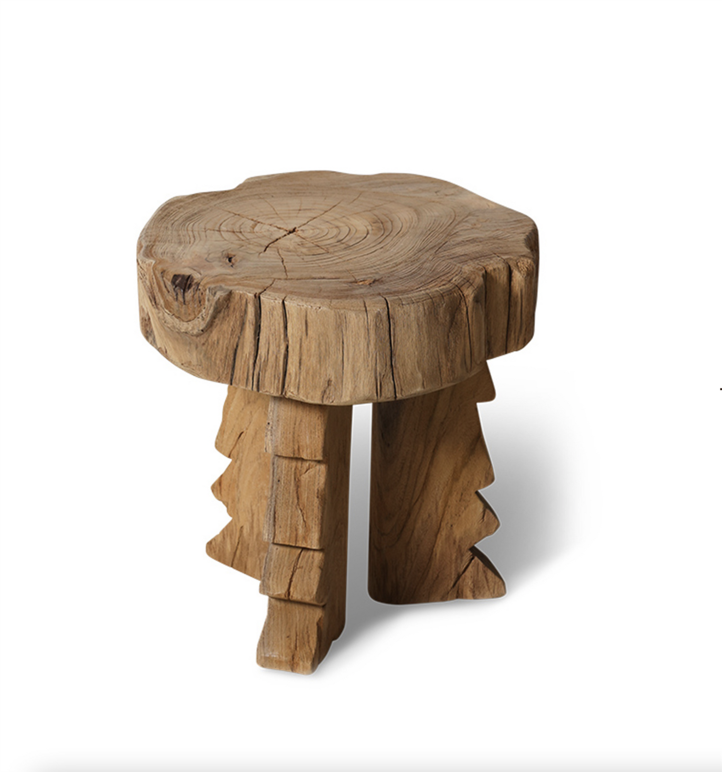 Carved wooden stool