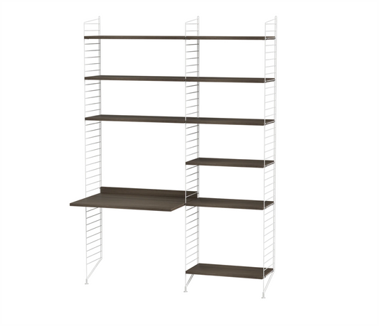 Workspace B White/Walnut 140 cm