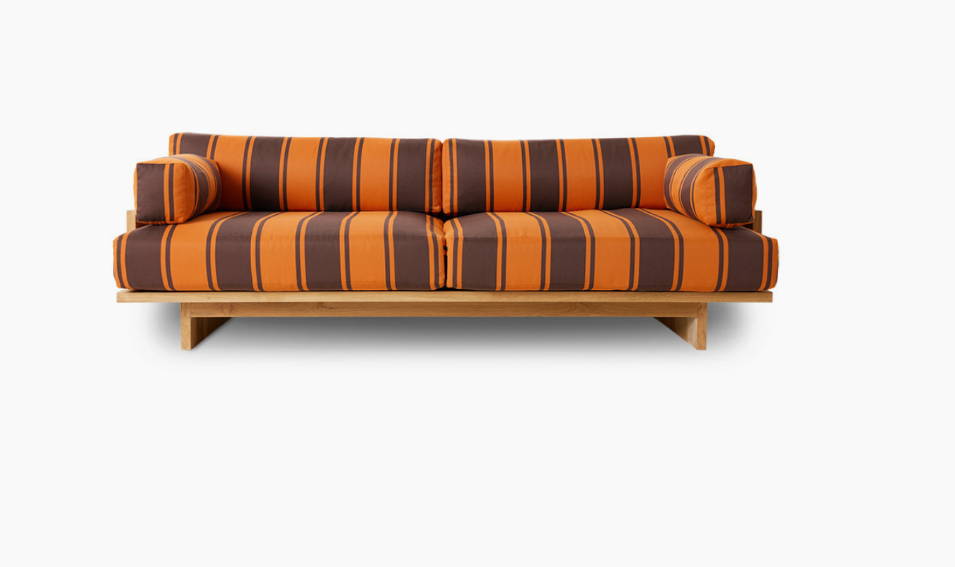 Outdoor Sofa Teak Retro pattern