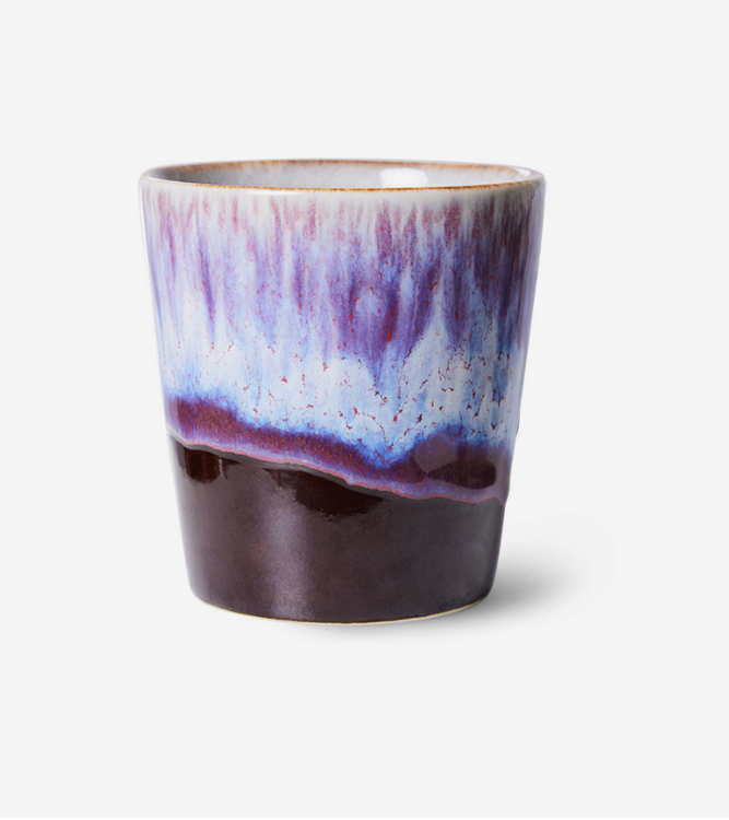 ceramics 70s coffee mug, Purple rain