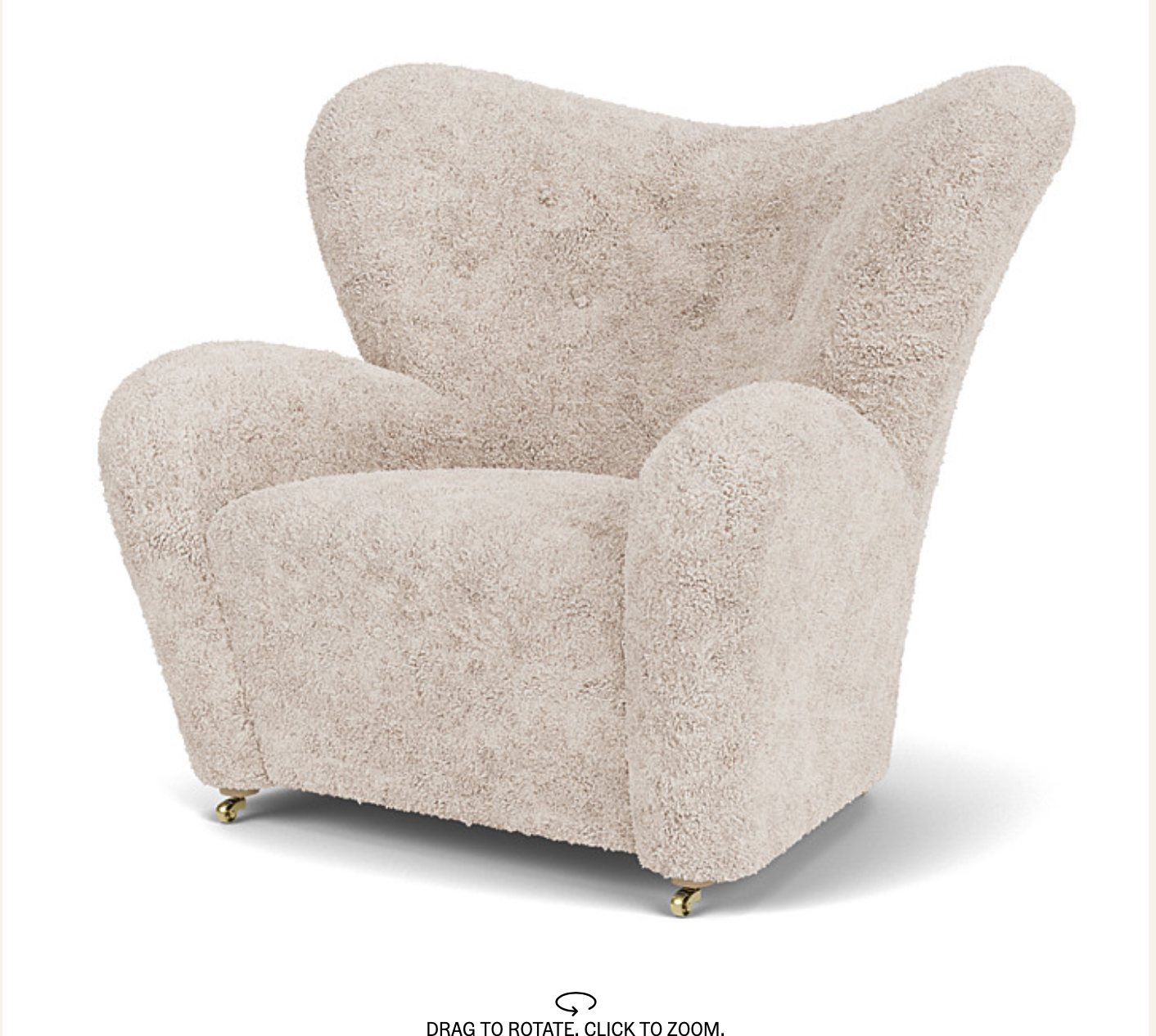 THE TIRED MAN LOUNGE CHAIR, SHEEPSKIN Moonlight