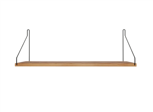 Single Shelf Natural oak/Black B 60 D 20 cm