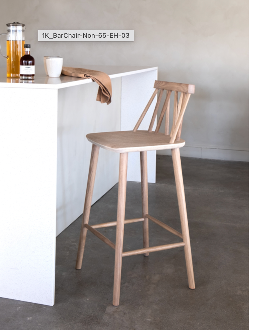 Non bar chair oak 65 cm