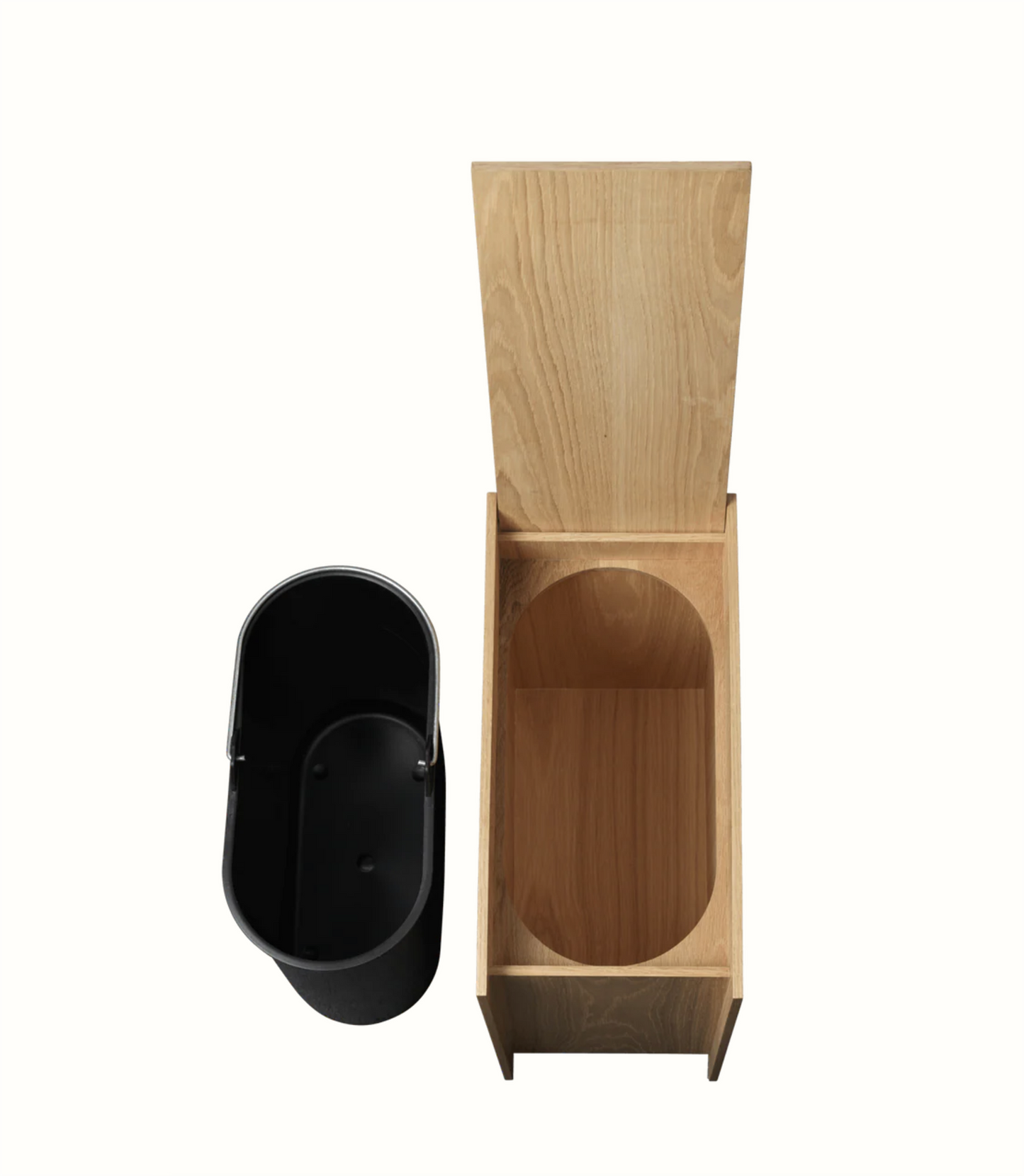 Sama Wooden Bin -oak  h50 cm