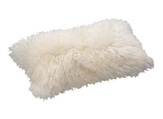 Sheila lammeskinnpute natural creme 40x60cm