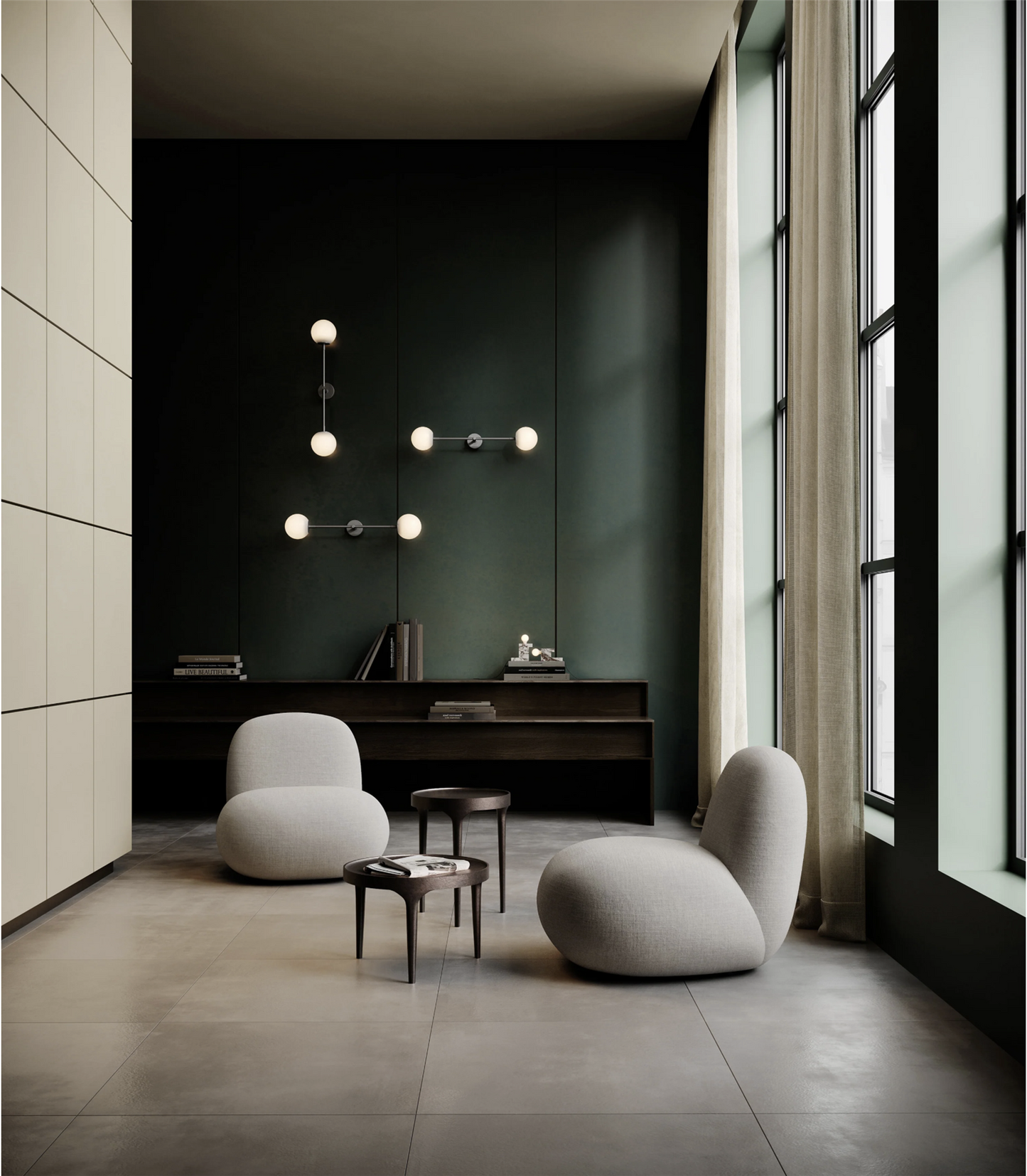 Drop Wall Lamp Bulp - Grey