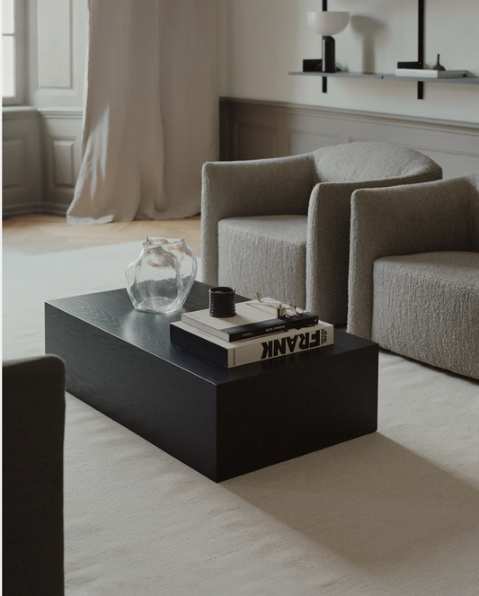 Mass Coffee Table High w. Drawer Black H270 x W: 1030 x D: 600 mm