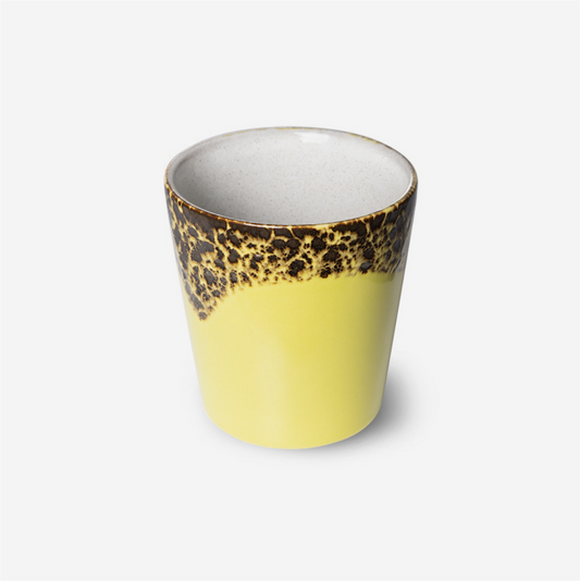 70s ceramics coffee mug, solar