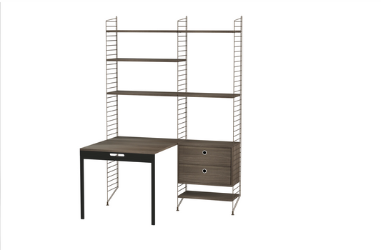 Workspace E Brown/Walnut 140 cm
