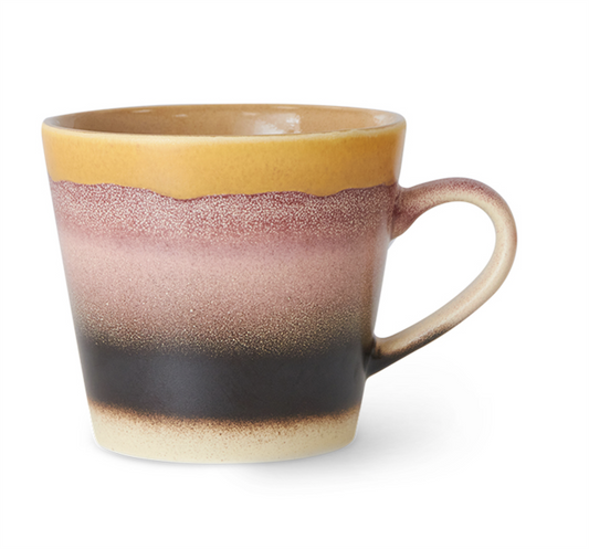 70s ceramics cappuccino mug sunset