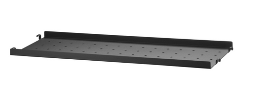 metal shelf low edge black 58x20
