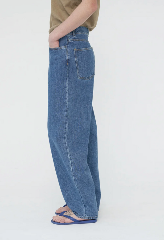Hemp/cotton barrel jeans size 3