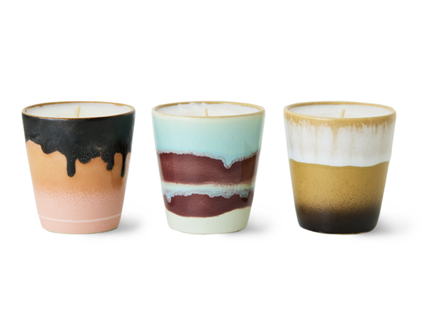 70s Christmas special frost &firewood set of 3 mini duftlys