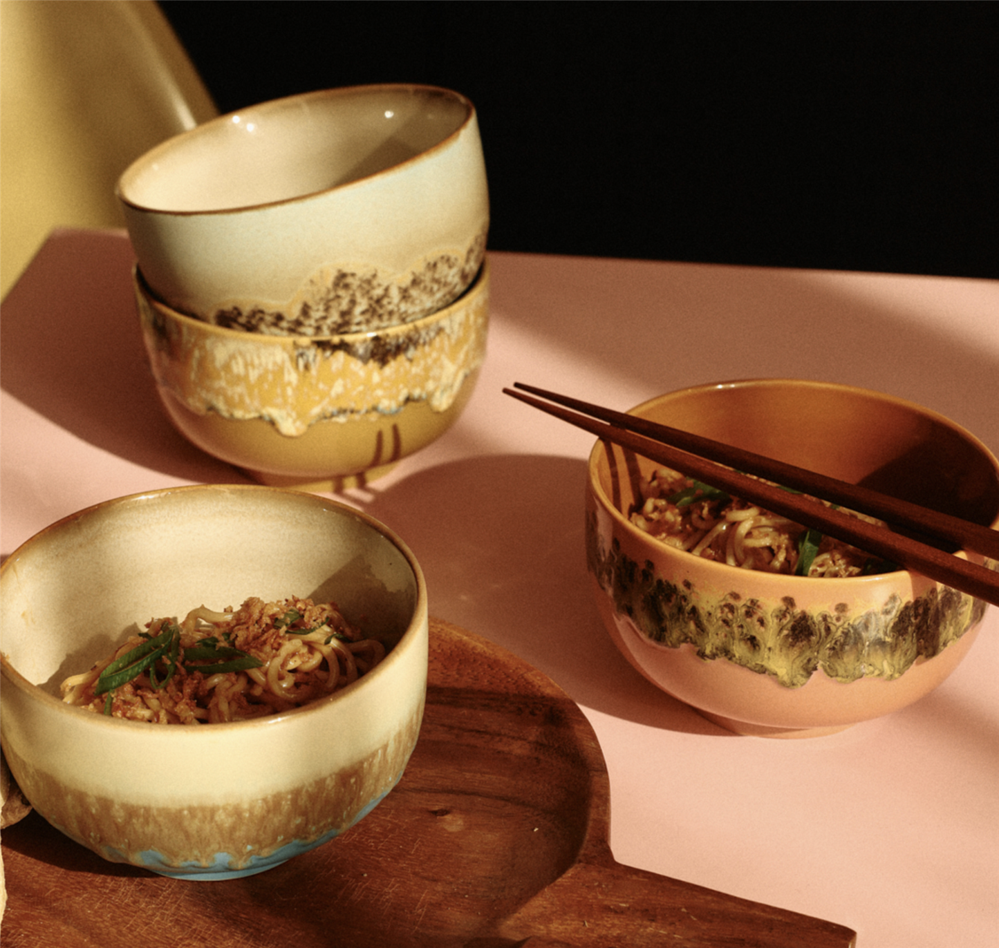 70s ceramics noodle bowl Shell