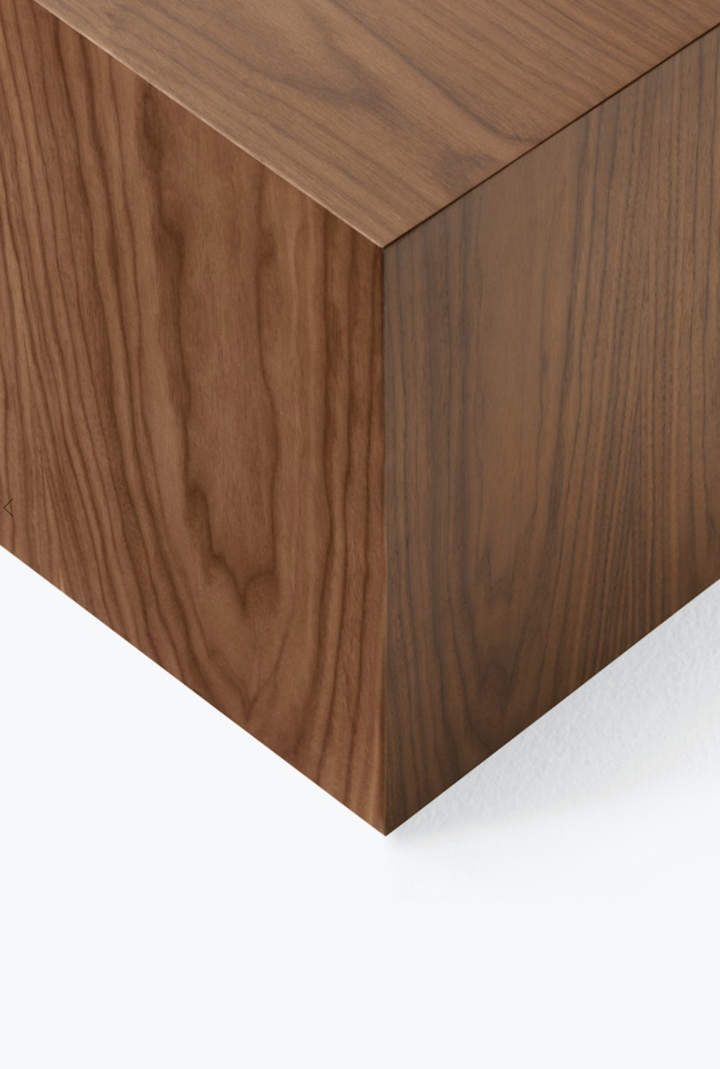 Mass Side Table walnut H 470 x W400 x D 400