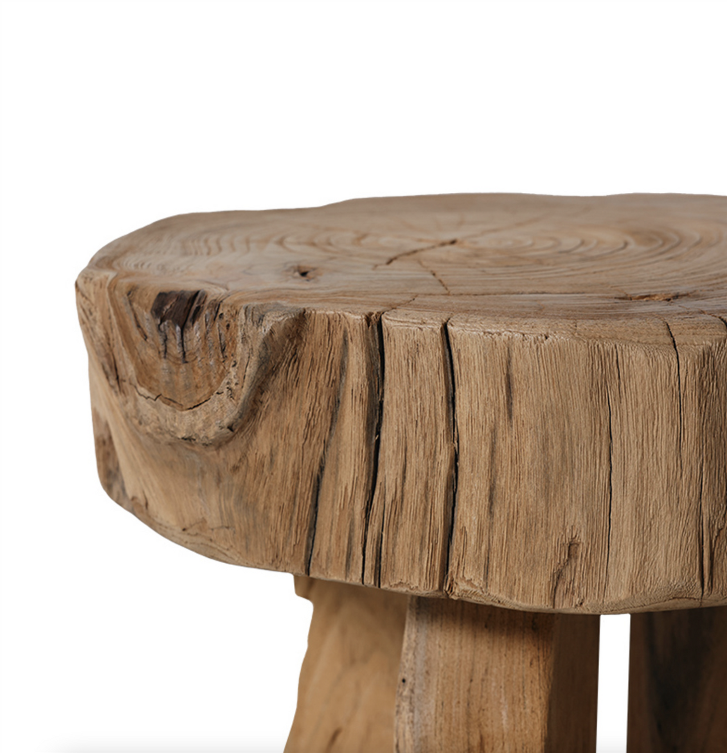 Carved wooden stool