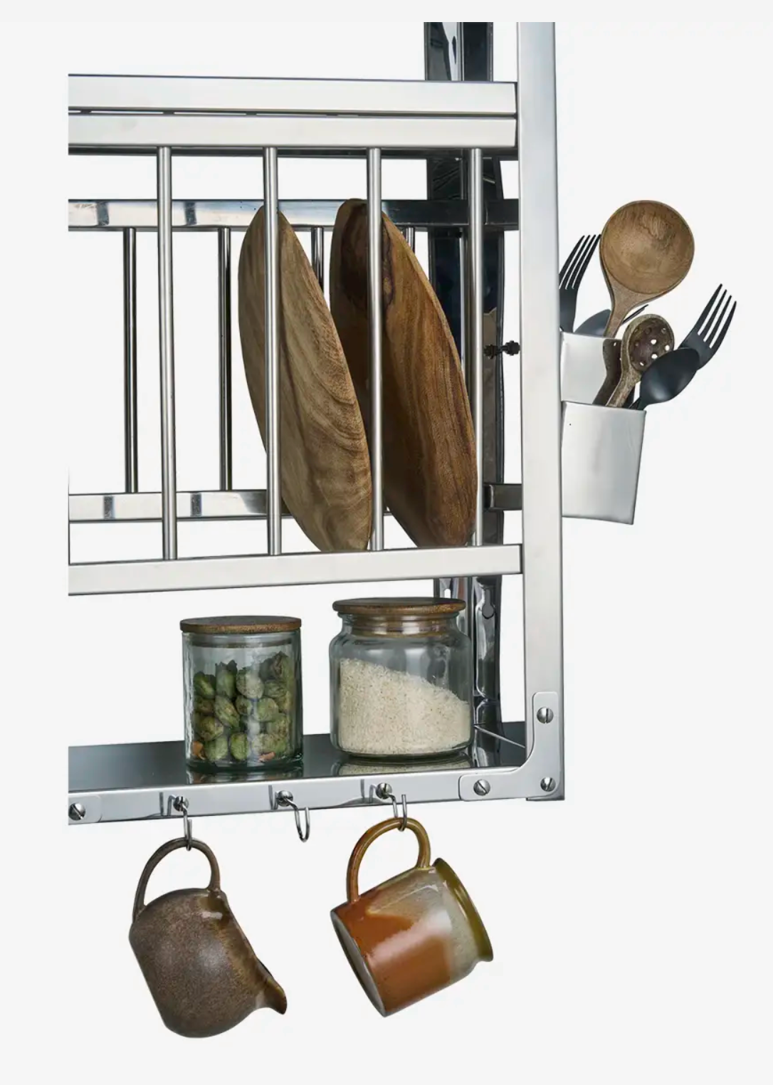 Stainless steel wall shelf