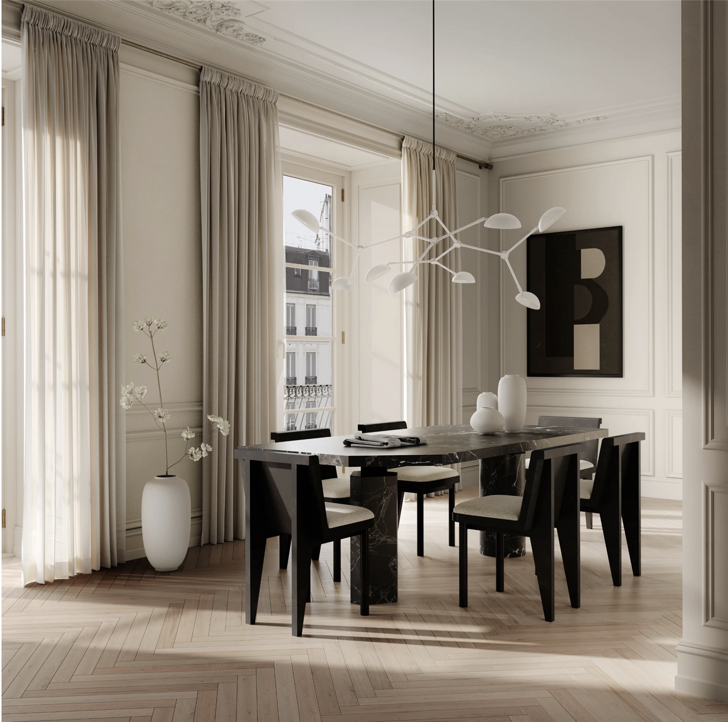 Drop Chandelier - White (5m)   Color White