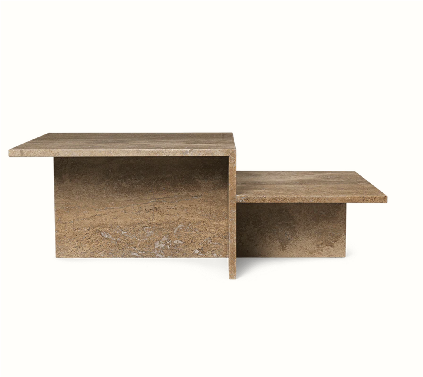 Distinct Coffe Table Travertin Brown