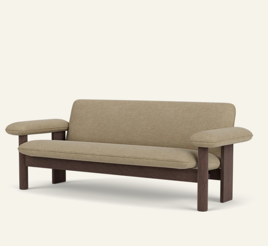 BRASILIA SOFA Dark stained oak /boucle 02