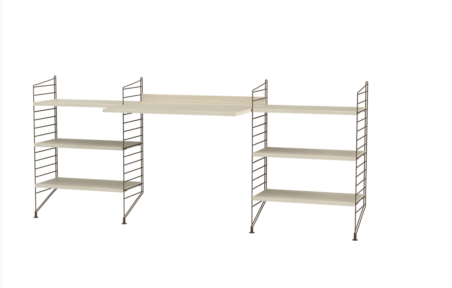 Workspace D Brown/Ash 200 cm