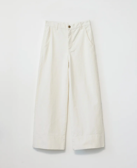 Hemp/cotton wide leg jeans ecru size 1