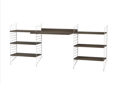 Workspace D White/Walnut 200 cm