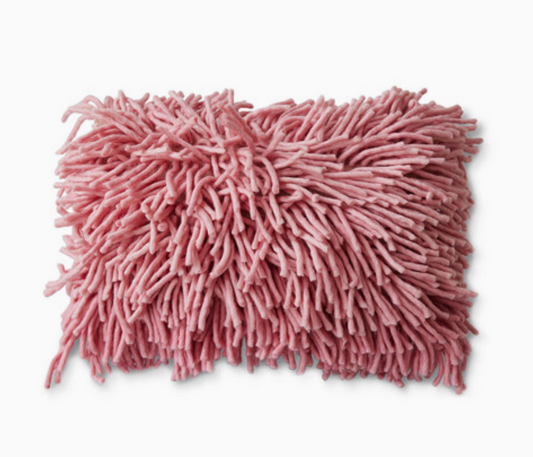 Rugged woolen cushion pink 70x45cm
