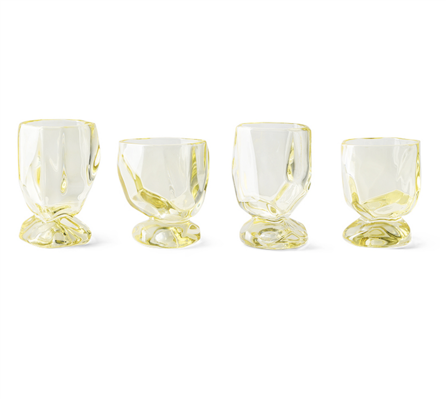 Glasses citrine Nienke Sikkema  set of 4