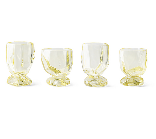 Glasses citrine Nienke Sikkema  set of 4