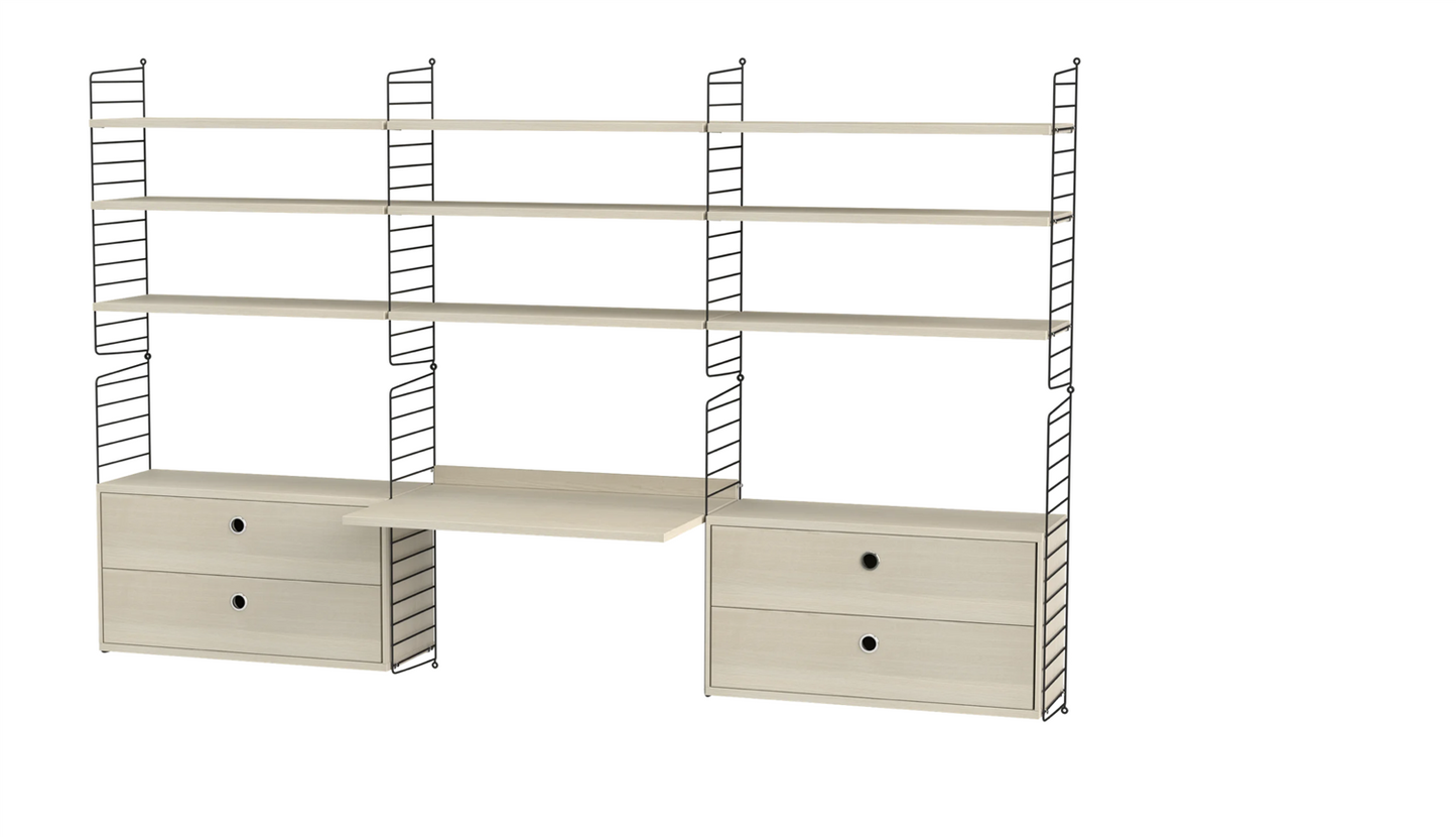 Workspace F Black/Ash 240 cm