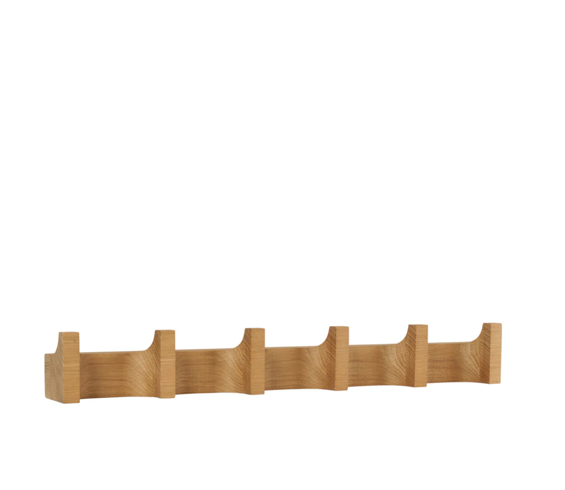 Column Coat Rack Long light oiled oak