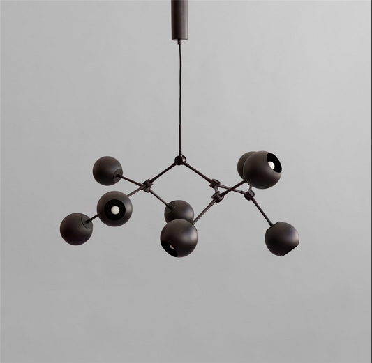 Drop Chandelier Globe, Mini - Burned Black