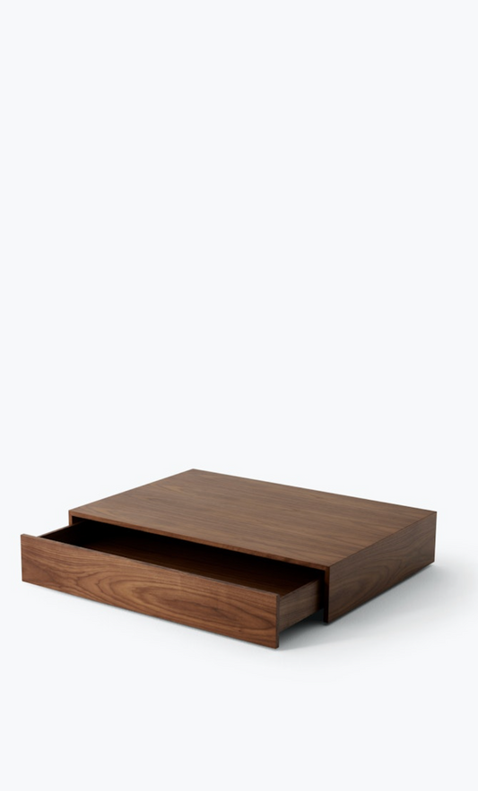 Mass Wide Coffee Table w. Drawer  Walnut   H210 x W 1030 x D720