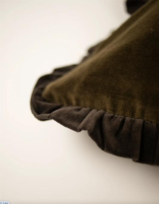 Doris Olivengrønn /kaffi 30x50 cm