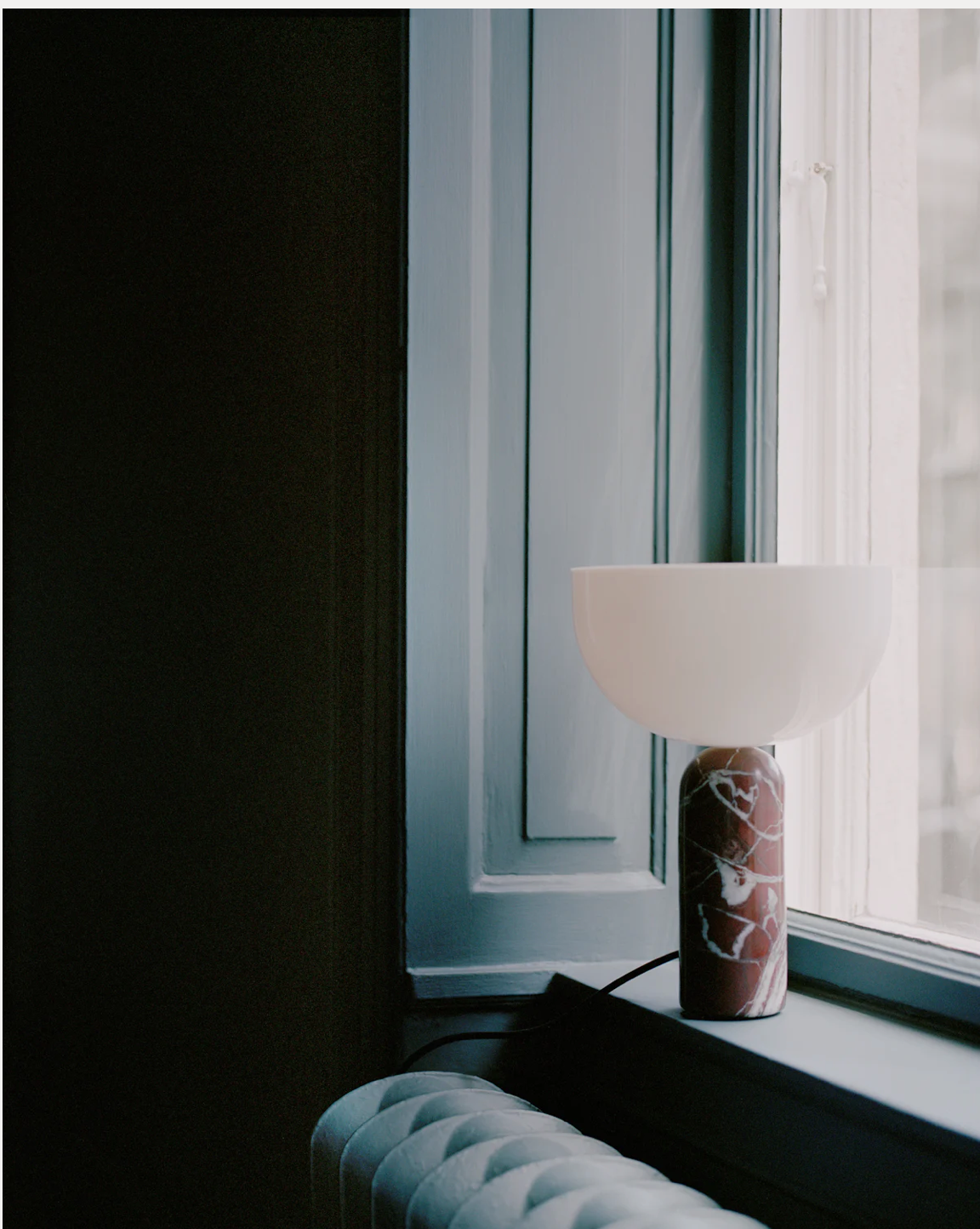 Kizu Table Lamp Small Rosso Levanto Marble