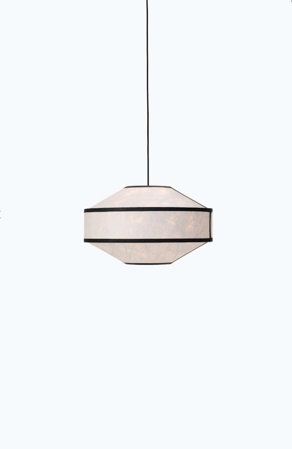 Kite Pendant Lamp Ø55 White and Black Tyvek