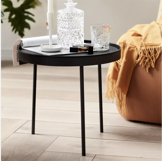 Stilk coffee table  black  medium / ø 44 cm h 42 cm