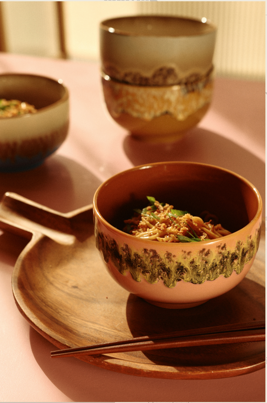 70s ceramics: noodle bowl lush