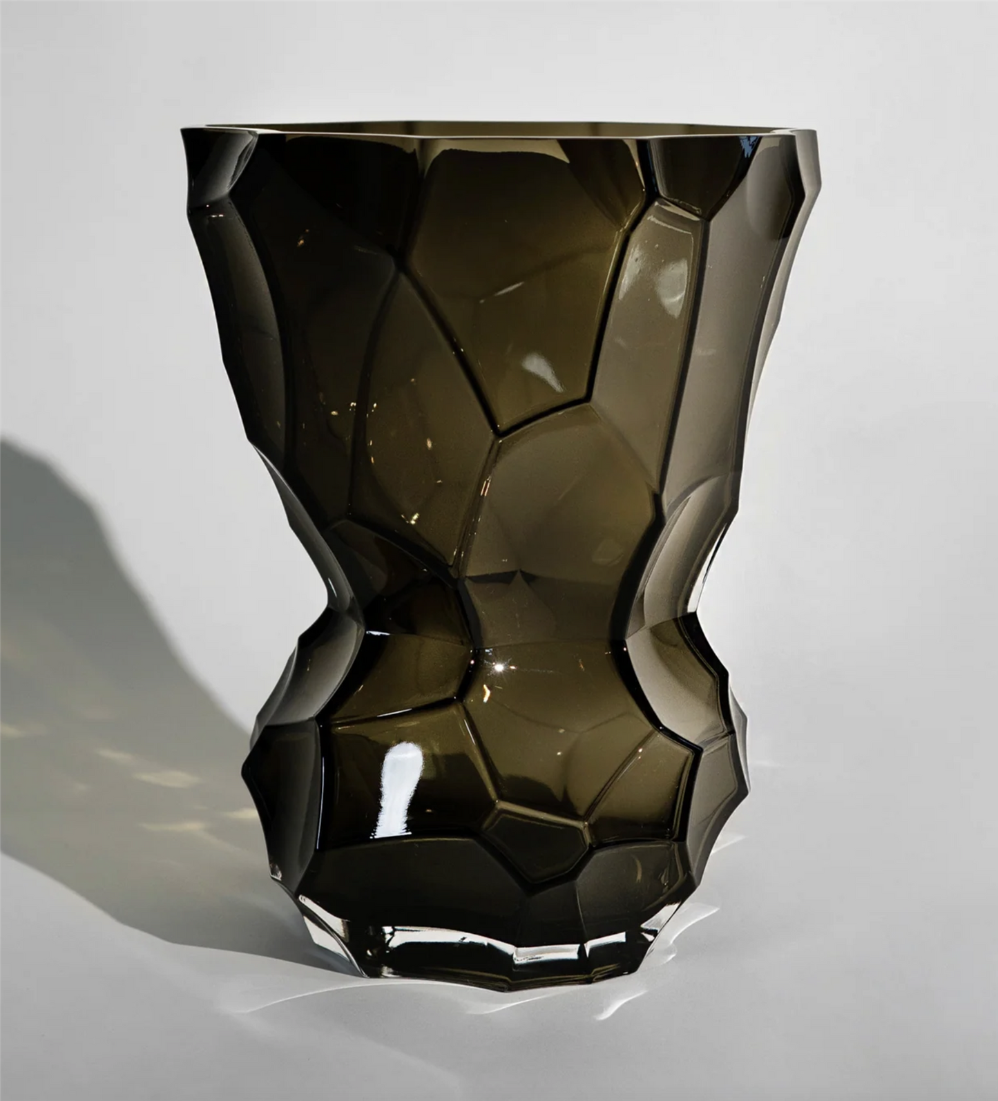 Reflection glass vase new smoke