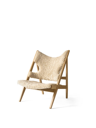 Knitting lounge chair Sheepskin Nature/Natural Oak