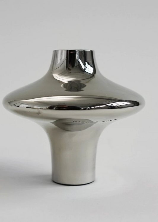 Doublet candleholder large silver