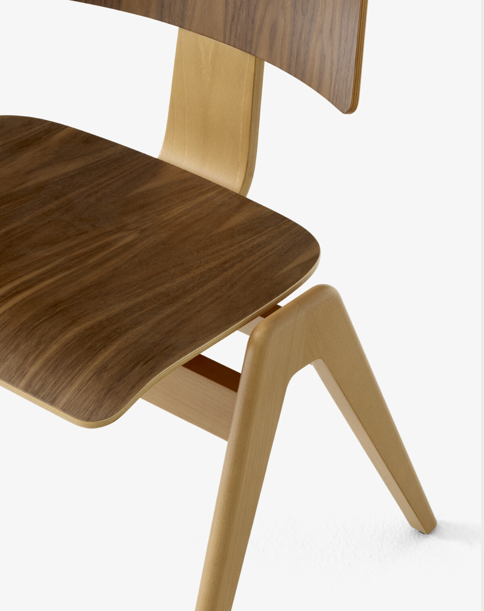 Daystak Side Chair RD1  Beech & Walnut